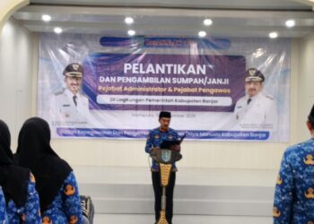 78 Pejabat Pemkab Banjar Dilantik, Bupati Tekankan Integritas dan Kinerja
