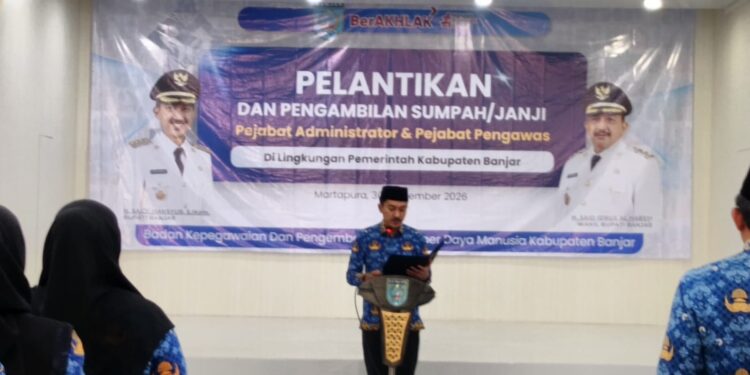 78 Pejabat Pemkab Banjar Dilantik, Bupati Tekankan Integritas dan Kinerja