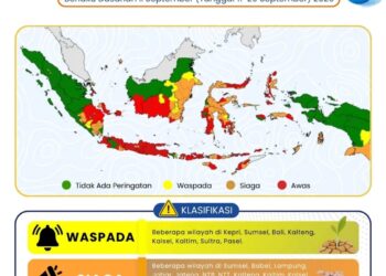 BMKG Rilis Peringatan Dini Kekeringan Meteorologi, Kalsel Masuk Status Awas