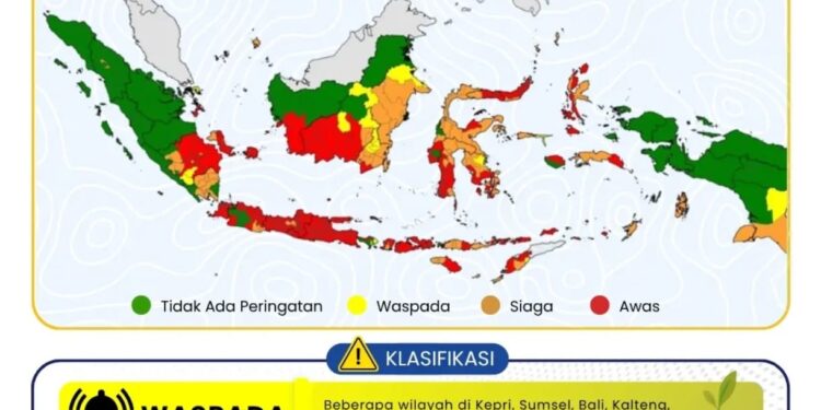 BMKG Rilis Peringatan Dini Kekeringan Meteorologi, Kalsel Masuk Status Awas