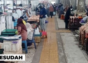 Pemerintah Kota Banjarbaru Kebut Perbaikan Lantai Pasar Bauntung Tanpa Ganggu Aktivitas Jual Beli
