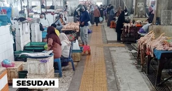 Pemerintah Kota Banjarbaru Kebut Perbaikan Lantai Pasar Bauntung Tanpa Ganggu Aktivitas Jual Beli