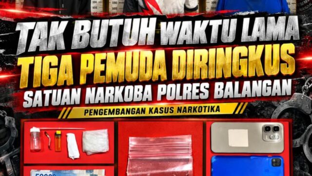 Pengembangan Kasus Sabu di Balangan, Tiga Pria Diamankan Polisi