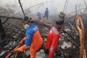BPBD Kalsel Uji Bubuk Pemadam dari Brasil untuk Atasi Karhutla