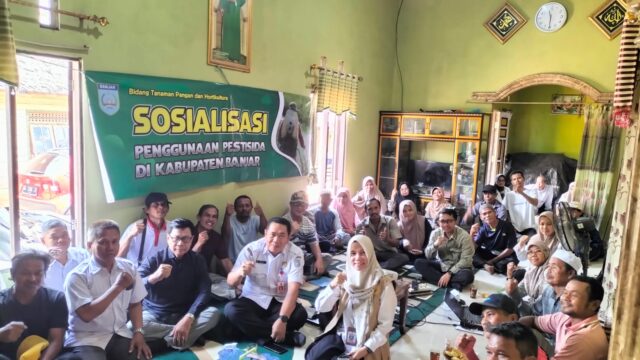 Distan Banjar Edukasi Petani Lok Tamu, Dorong Penggunaan Pestisida Aman dan Bijak